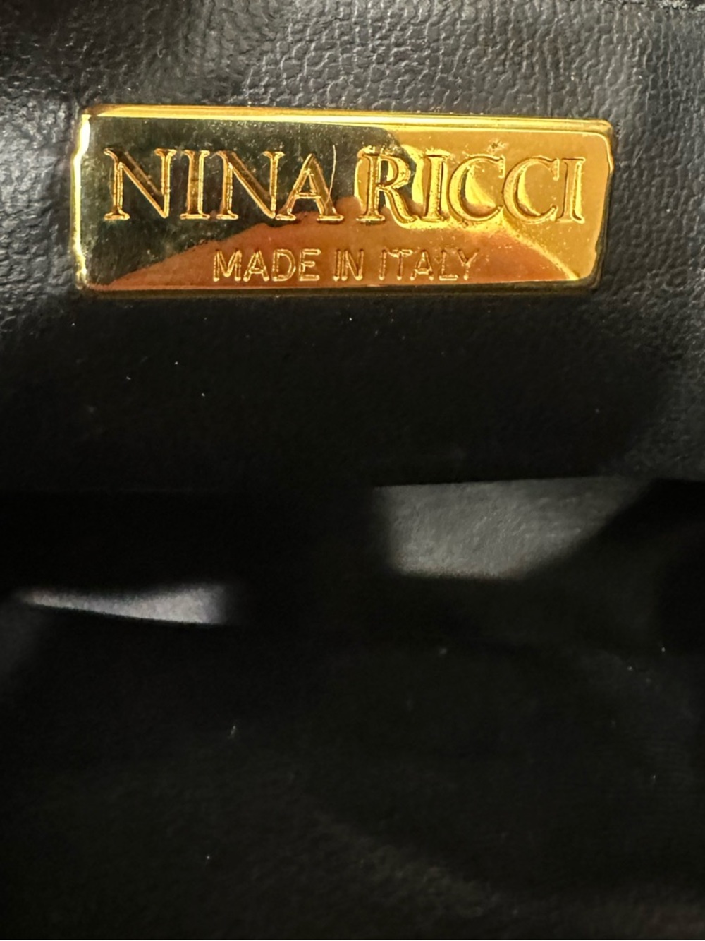 Nina Ricci Black Mini Top-Handle Bag with Gold Hardware - Picture 12 of 12
